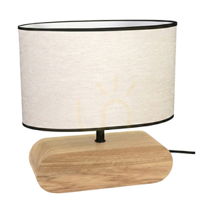 Stolná lampa Braze, olejovaný dub/čierna, béžovo-čierne tienidlo, 1xE27, 30 cm 0 Stolná lampa Braze, olejovaný dub/čierna, béžovo-čierne tienidlo, 1xE27, 30 cm small 0