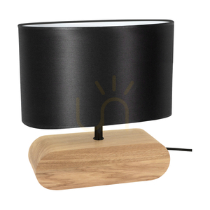 Stolná lampa Braze, olejovaný dub/čierna, čierne tienidlo, 1xE27, 30 cm 0 Stolná lampa Braze, olejovaný dub/čierna, čierne tienidlo, 1xE27, 30 cm small 0
