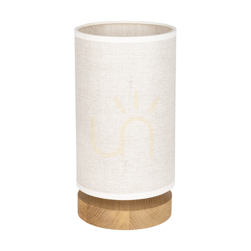 Skontrolujte Stolná lampa Nigella, olejovaný dub, béžové tienidlo, 1xE27, Ø12 cm