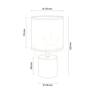 Stolná lampa Arden, olejovaný dub/satén, béžové tienidlo, 1xE27, Ø17 cm small 1