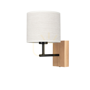 Nástenná lampa Lector, olejovaný dub/čierna, béžový tienidlo, 1xE27, 21,5 cm 0 Nástenná lampa Lector, olejovaný dub/čierna, béžový tienidlo, 1xE27, 21,5 cm small 0