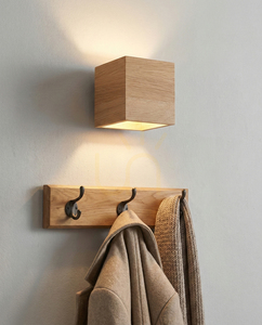 Nástenná svietidlo Block, olejovaný dub/čierna, 1xG9, 13 cm small 1