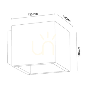 Nástenná svietidlo Block, olejovaný dub/čierna, 1xG9, 13 cm small 2