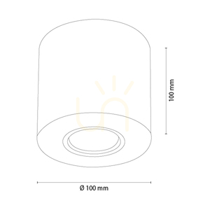 Stropné svietidlo Pevex, olejovaný dub, 1xGU10, Ø10 cm small 1