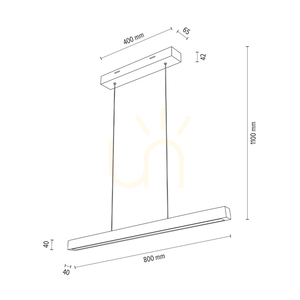 Závesné svietidlo Smal CCT, olejovaný dub, 1xLED, 26,4 W, 80 cm small 4