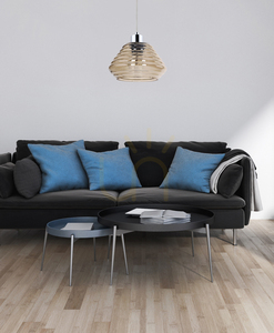 Závesné svietidlo Bali 1xE27 60 W, chróm/hnedá/číra, Ø 15 cm small 2