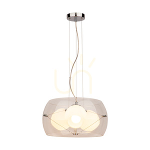 Závesné svietidlo Lola 3xE27 Max. 40 W, chróm/číry/biely/číry, Ø 42 cm small 1