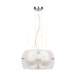 Závesné svietidlo Lola 3xE27 Max. 40 W, chróm/číry/biely/číry, Ø 42 cm small 0