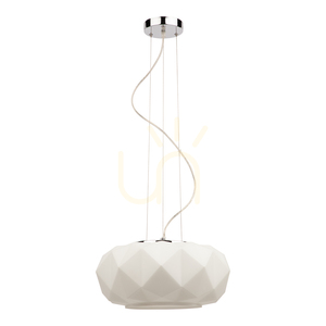 Závesné svietidlo Terra, 1xE27, Max. 60 W, chróm/číry/biely, Ø 38 cm small 0