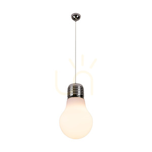 Závesné svietidlo s žiarovkou, 1xE27, Max. 60 W, chróm/číry/biely, Ø 30 cm small 2