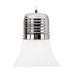 Závesné svietidlo s žiarovkou, 1xE27, Max. 60 W, chróm/číry/biely, Ø 30 cm small 3