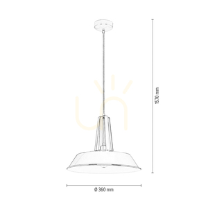 Závesné svietidlo Alvar 1xE27 60 W, slonovinová/čierna, Ø 36 cm small 2