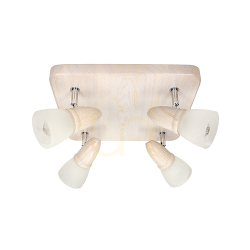 Skontrolujte Stropné svietidlo Julietta, 4xE14, Max. 40 W, bielený dub/chróm/biela, 30 cm