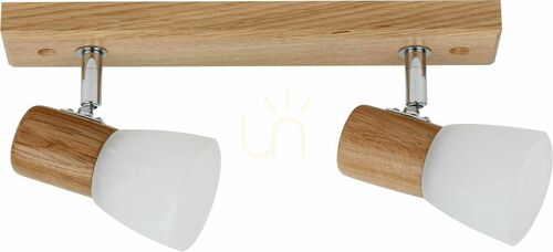 Skontrolujte Stropný pás Bea 2xE14 40 W, prírodný dub, 30,5 cm
