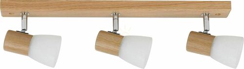 Skontrolujte Stropný pás Bea 3xE14 40 W, prírodný dub, 50 cm