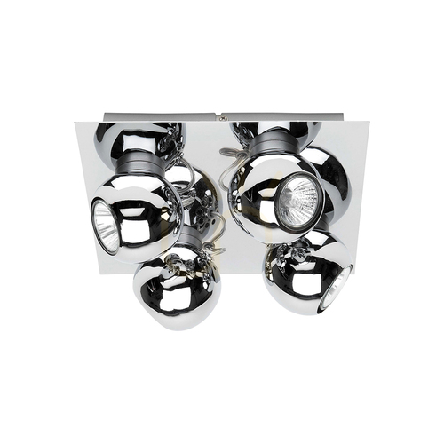 Skontrolujte Stropné svietidlo Sergio vrátane. 4xGU10 LED 4,5 W, chróm, 25 cm