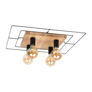 Stropné svietidlo Chester, 4xE27, Max. 60 W, olejovaný dub/čierna, 58 cm small 0