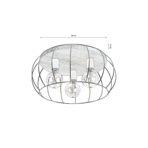 Stropné svietidlo Chester, 3xE27, Max. 60 W, olejovaný buk/čierna, Ø 50 cm small 1