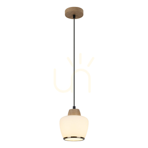 Závesné svietidlo Rondas 1xE14 Max. 40 W, olejovaný dub/číry/biely/chróm, Ø 10,3 cm small 1