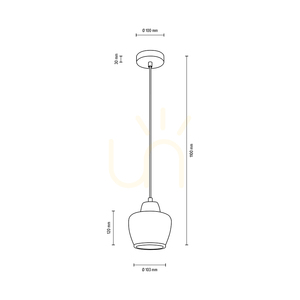 Závesné svietidlo Rondas 1xE14 Max. 40 W, olejovaný dub/číry/biely/chróm, Ø 10,3 cm small 3