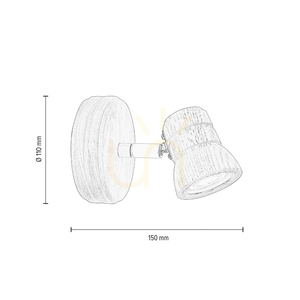 Nástenná svietidlo Tessa, 1xGU10 LED, 4,5 W, olejovaný dub small 2