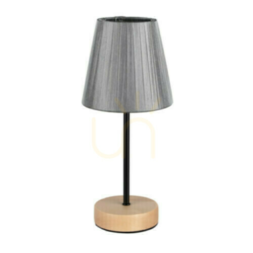 Skontrolujte Stolná lampa Mila Wood, 1xE14, Max. 25 W, breza/čierna/sivá, Ø 14 cm