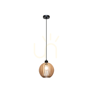 Závesné svietidlo Shiro 1xE27 Max. 15 W čierna/čierna/breza, Ø 23 cm small 1