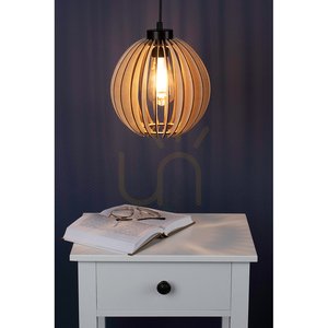 Závesné svietidlo Shiro 1xE27 Max. 15 W čierna/čierna/breza, Ø 23 cm small 2