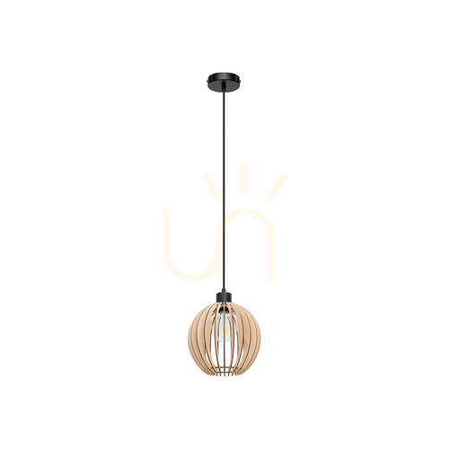 Skontrolujte Závesné svietidlo Shiro 1xE27 Max. 15 W čierna/čierna/breza, Ø 23 cm