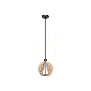 Závesné svietidlo Shiro 1xE27 Max. 15 W čierna/čierna/breza, Ø 23 cm small 0