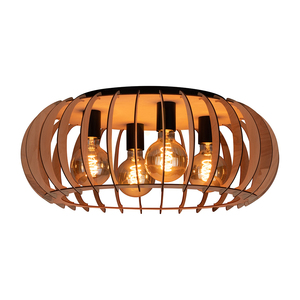 Stropné svietidlo Shiro, 4xE27, Max. 15 W, čierna/breza, Ø 60 cm small 1