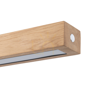 Závesné svietidlo Valjevo, obsahuje 1x LED 28 W, čierna/olejovaný dub/dotykový stmievač, 90 cm small 1
