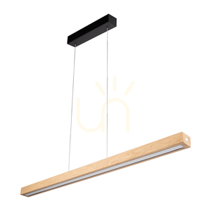 Závesné svietidlo Valjevo U&amp;D, obsahuje 1x 36 W LED, čierna/olejovaný dub, dotykový stmievač, 115 cm small 0
