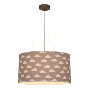 Závesné svietidlo Fiete, 1xE27, Max. 60 W, borovica morená na šedo/chróm/číre sklo/šedo-biela, Ø 45 cm small 1