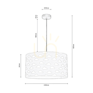 Závesné svietidlo Fiete, 1xE27, Max. 60 W, borovica morená na šedo/chróm/číre sklo/šedo-biela, Ø 45 cm small 2