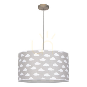 Závesné svietidlo Fiete, 1xE27, Max. 60 W, borovica morená na šedo/chróm/číre sklo/šedo-biela, Ø 45 cm small 0
