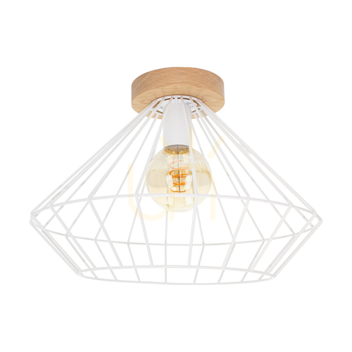 Skontrolujte Stropné svietidlo Kiara, 1xE27, Max. 60 W, olejovaný dub/biela, Ø 40 cm