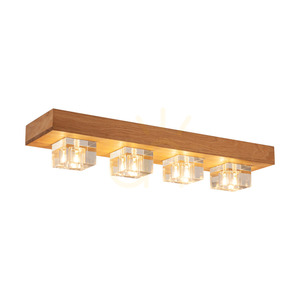 Stropné svietidlo Tony, obsahuje 4 LED žiarovky G4 s výkonom 2,5 W, olejovaný dub/číry, 56 cm small 1