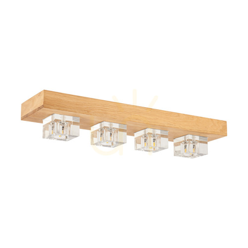 Skontrolujte Stropné svietidlo Tony, obsahuje 4 LED žiarovky G4 s výkonom 2,5 W, olejovaný dub/číry, 56 cm