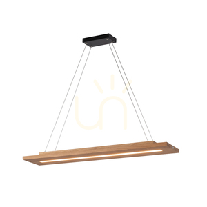 Závesné svietidlo Tablero 2xLED, 42 W, čierna/olejovaný dub, 120 cm small 1