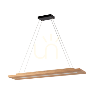 Závesné svietidlo Tablero 2xLED, 42 W, čierna/olejovaný dub, 120 cm small 0