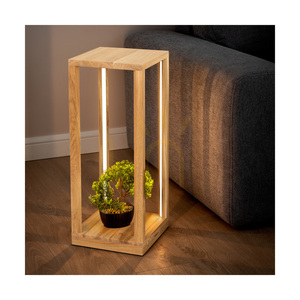 Stôl Tavoli 1xLED, 33 W, olejovaný dub/čierna/dotykový stmievač, 25 cm small 1