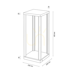 Bočný stolík Tavoli Glass s 1xLED, 33 W, olejovaný dub/čierna/matné sklo/dotykový stmievač, 25 cm small 2