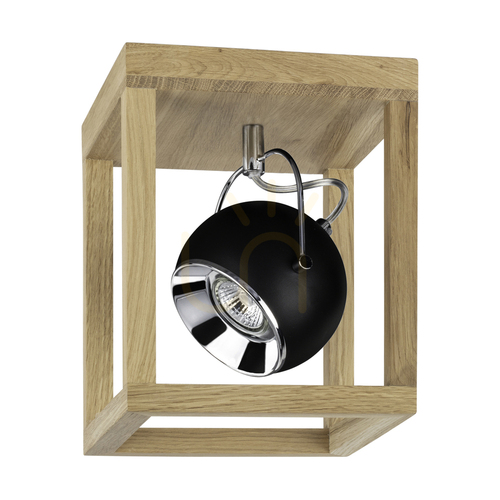 Skontrolujte Stropné svietidlo Roy, vrátane 1 ks 5 W LED žiarovky GU10, olejovaný dub/čierna, 20 cm
