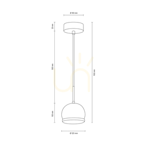 Závesné svietidlo Ball Wood, vrátane 1 ks 5 W LED žiarovky GU10, olejovaný dub/satén, Ø 12 cm small 2