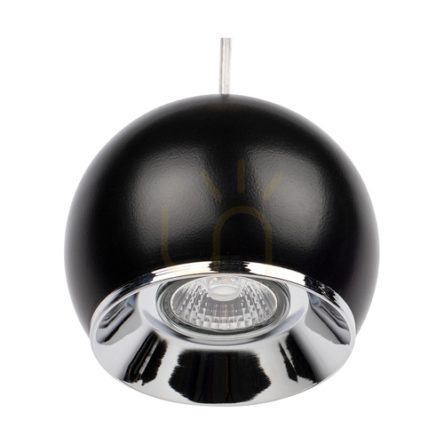 Skontrolujte Závesné svietidlo Ball Wood, vrátane 1 ks 5 W LED žiarovky GU10, orech/čierna, Ø 12 cm