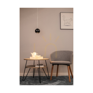 Závesné svietidlo Ball Wood, vrátane 1 ks 5 W LED žiarovky GU10, orech/čierna, Ø 12 cm small 3