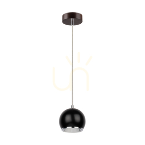 Závesné svietidlo Ball Wood, vrátane 1 ks 5 W LED žiarovky GU10, orech/čierna, Ø 12 cm small 0