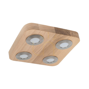 Stropné svietidlo Sunniva, obsahuje 4 LED diódy po 5 W, olejovaný dub/satén, 26 cm small 1
