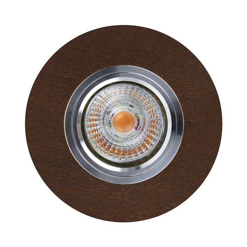 Skontrolujte Kruhové stropné svietidlo Vitar Wood, vrátane 1 ks LED žiarovky GU10 6 W, orech, Ø 10 cm
